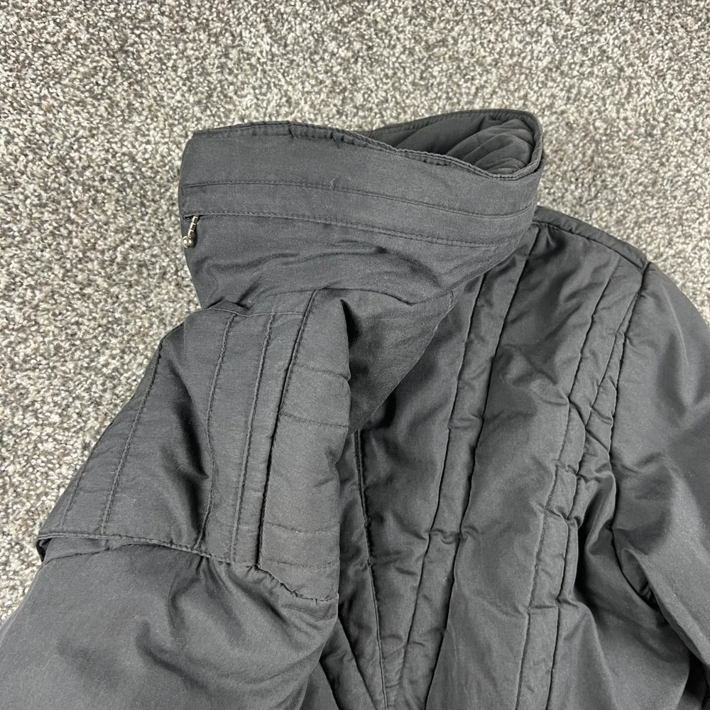 Vintage Pedigree‎ Black Puffer Jacket Quilted Mock Neck Full Zip Winter Warm Sm